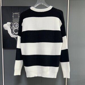 Women's striped long-sleeved knitted sweater